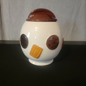 Vintage Cookies All Over Ceramic Cookie Jar